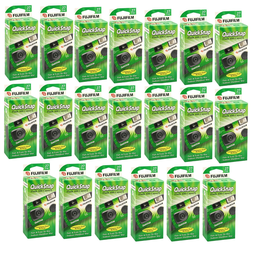 Fujifilm QuickSnap Flash 400 Disposable 35mm Camera 20 Pack 74101218343